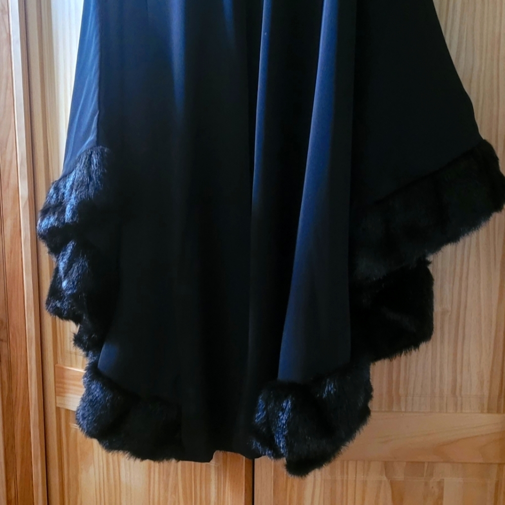 VINTAGE ,Poncho cape ,XL,black